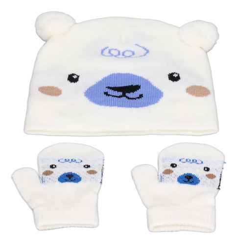 Gorro De Punto Para Niños, Conjunto De Guantes Para Niños, D