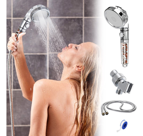 Ducha Premium Con Piedra Caliza, Filtro De Agua Ecológico Co