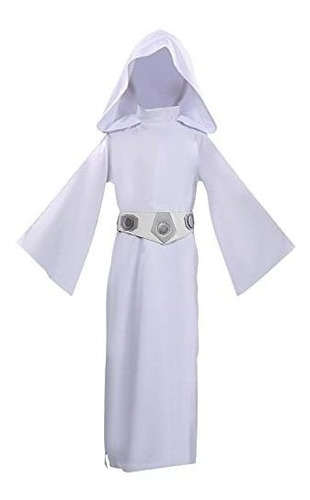 Kids Girls Leia Princess Costume Halloween Deluxe Cosplay Dr