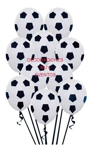 Pack De 10 Globos Pelota De Futbol  