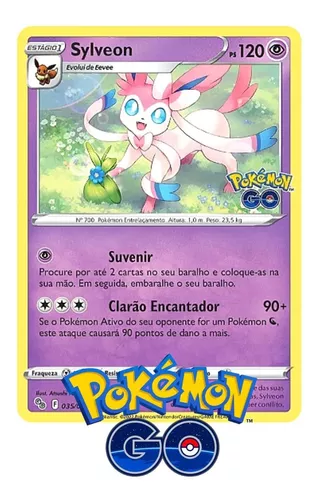 2 Cartas Pokemon Kit de Evoluções Sylveon Eevee Diversos Modelos Pronta  Entrega