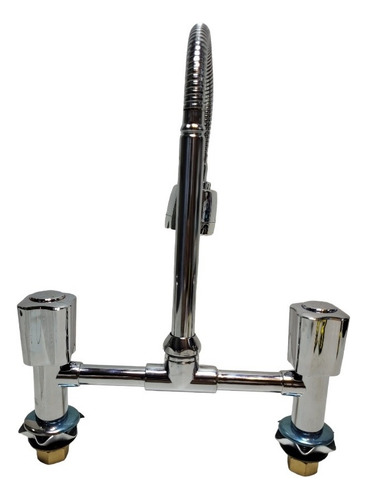 Llave Lavaplatos Agua Fría Y Caliente Cuello Flexible