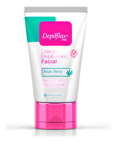 Kit 02 Creme Depilatório Facial Aloe Vera Depilflax 50g