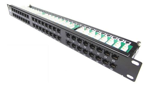 Patch Panel Cat6 48p Alta Densidade 1u 19  Certifica Fluke