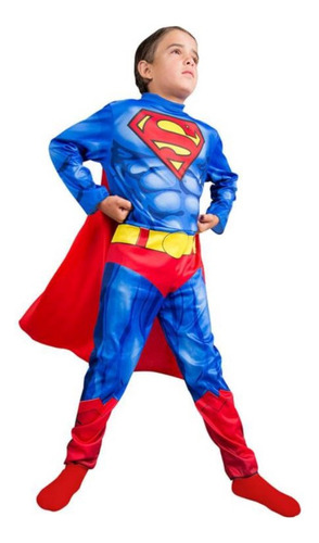 Disfraz Traje Superman Para Niños