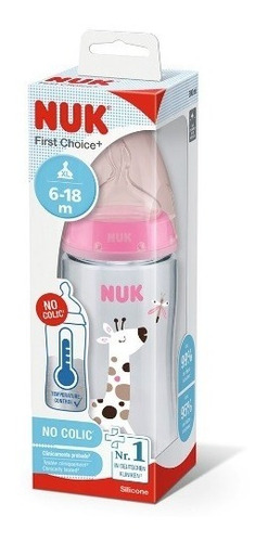 Mamadera Nuk First Choice Control Temperatura Rosa 10741094