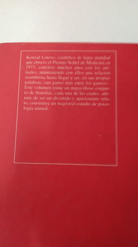 El Anillo Del Rey Salomon - Konrad Lorenz - Tapa Dura (Usado)