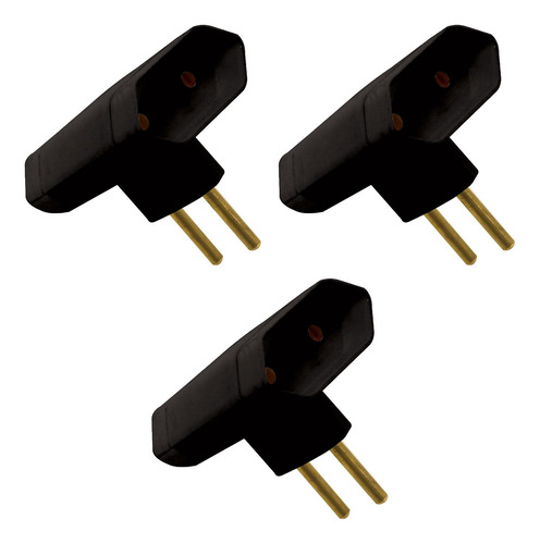 Kit 3x Adaptador Smart Duplo Preto 10a Interneed