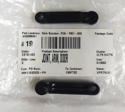 Imagen 3 de 3 de Brazo Puerta Lateral P/ Canon Ir-1019/1023/1025 Fc6-7557-000