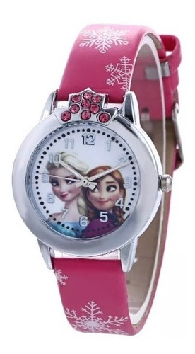 Relógio Frozen Princesa Anna E Elsa Menina Criança Barato
