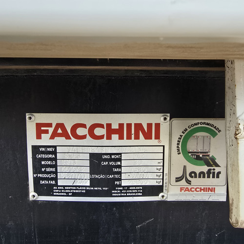 Caçamba Basculante 30 Metros Cubicos Facchini 2022 C/pneus