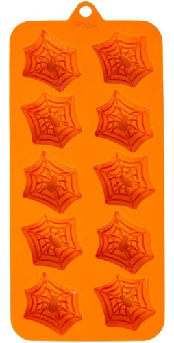 Molde Silicón Telaraña Halloween Wilton 2115-0-0086 Color Naranja