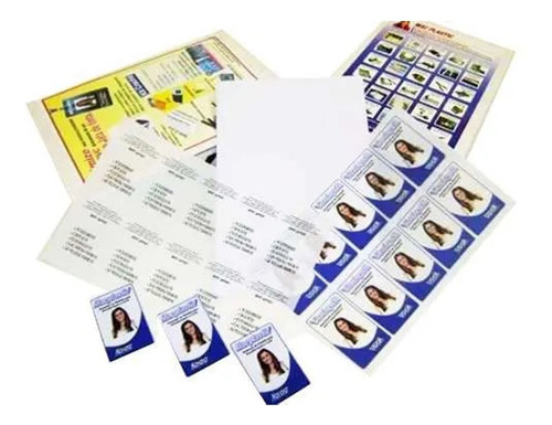 Imagem 3 de 7 de Placa De Pvc Imprimivel Para Crachá , Cartão , Cardápio 50un