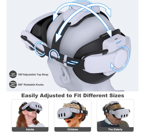 Kawaye For Meta Quest 3s/3/quest 2 Head Strap With 7500ma...