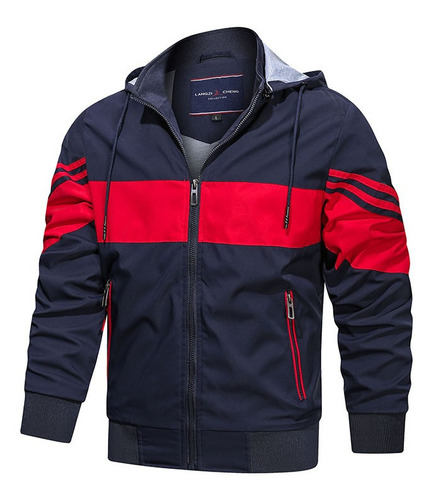 Chaqueta De Cuero Para Hombre B's Patchwork Casual Youth