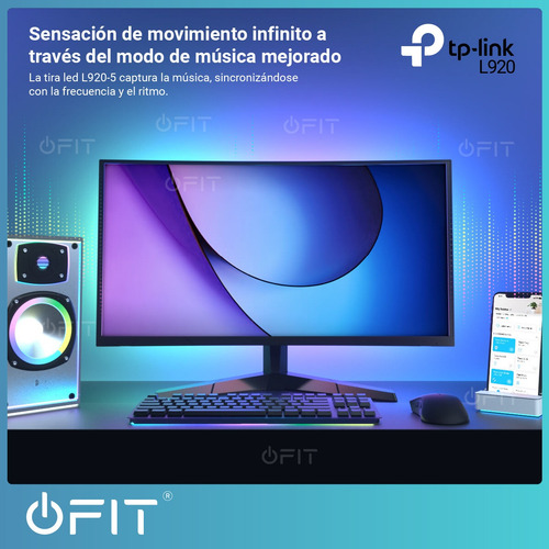 Imagen 3 de 10 de Tira De Luz Led Wi-fi Rgb 5mts Smart Multicolor Tp-link