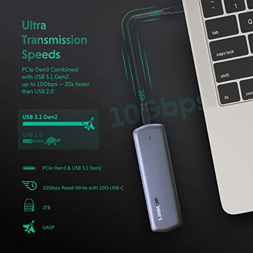 Carcaza Nvme Ssd De 10 Gbps Usb-c | Usb 3.1 Gen 2 | Windows