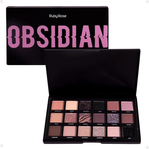 Paleta De Sombras Ruby Rose Obsidian Precious 18,1g