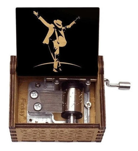 Caja Musical Madera Michael Jackson Manivela