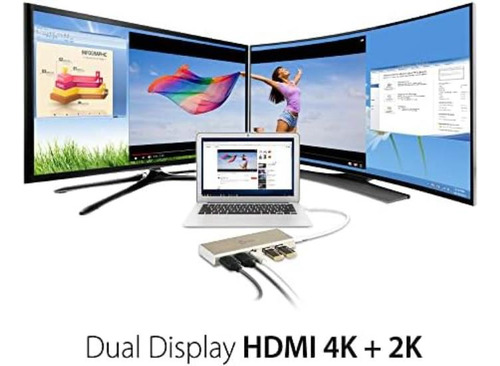 J5create Mini Dock Usb-c: Concentrador Tipo C Con 2x Hdmi, 2