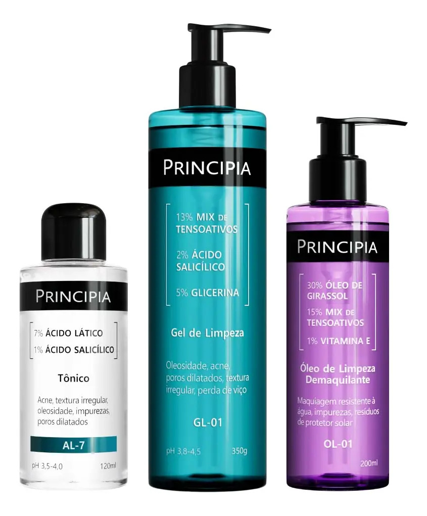 Principia Kit Trio Limpeza Avançada Demaquilante