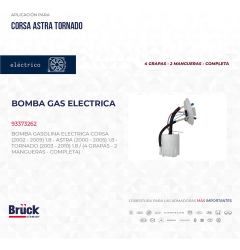 Imagen 4 de 5 de Bomba Gasolina Chevrolet Astra 04-06 2.4 Corsa 03-09 1.8 Lts