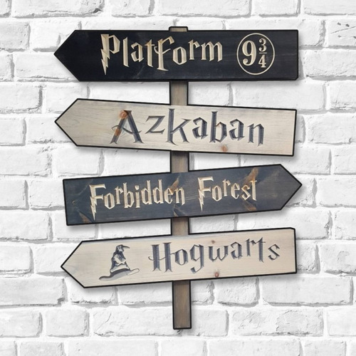 Placa Decorativa Harry Potter - Placas Indicativas Em Mdf C1029-Full