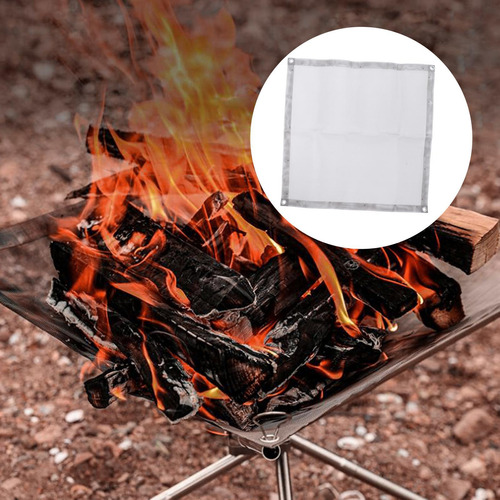 Al Aire Libre Fire Mesh Fire Mat Grill Pad Plegable 55x55cm