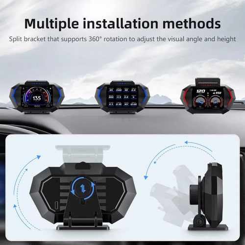 Velocímetro Hud P24 De Double System Obd&gps Smart Gauge