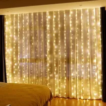 Comprar Cascada Led  3x2m 360 Luces Navidad Luz Cortina Calida