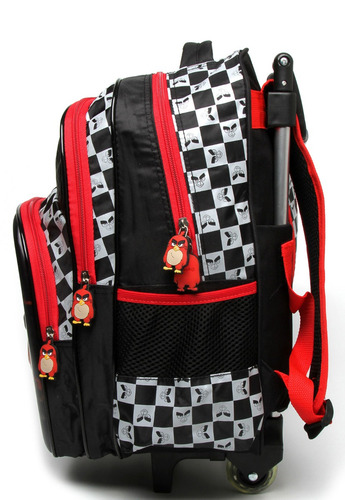 Mochilete Masculina Poliester Angry Birds Preta - Abc800101