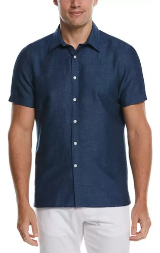 Camisa Caballero Talla Chica Azul Marca Perry Ellis Original