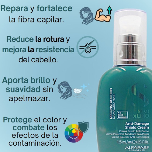 Crema Protectora Anti Daños Para Cabello Sdl Alfaparf 125 Ml