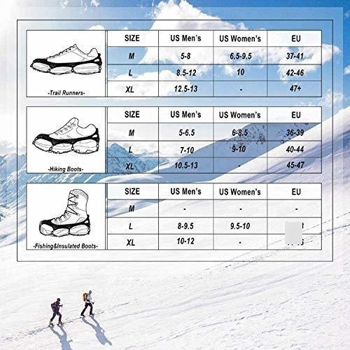 Crampones Para Caminar En Nieve Negro X-large