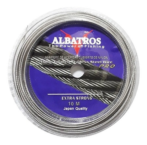 Cable Acero Leader Lider Albatros 40 Lb + Tubitos X 10 Mts