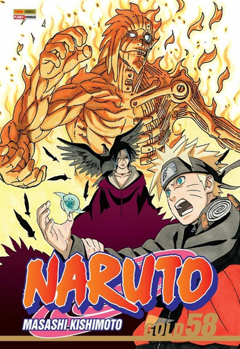 Naruto Gold Vol. 58, de Kishimoto, Masashi. Editora Panini Brasil LTDA, capa mole em português, 2022