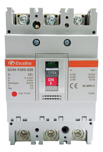 Breaker Ind. 3 X 225 Amp 690v Exceline (caja Moldeada)