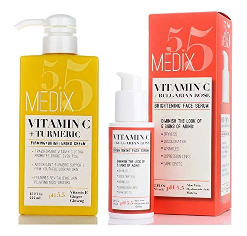 Medix 5.5 Vitamina C Cream & Vitamina C Serum Set De Dos Pie