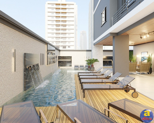 Imagem 3 de 14 de Pré-lançamento | Apartamento 2 Quartos Sendo 1 Suíte Com 2 Vagas De Garagem Na Meia Praia Em Itapema/sc - Imobiliária África - Ap00958 - 70684970