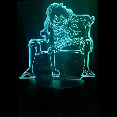 Lámpara Luz Led 3d Rgb Figura De Monkey D Luffy
