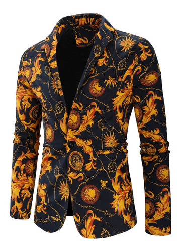 Blazer Traje Chaqueta Casual Estampado Flores Para Cabal [u]