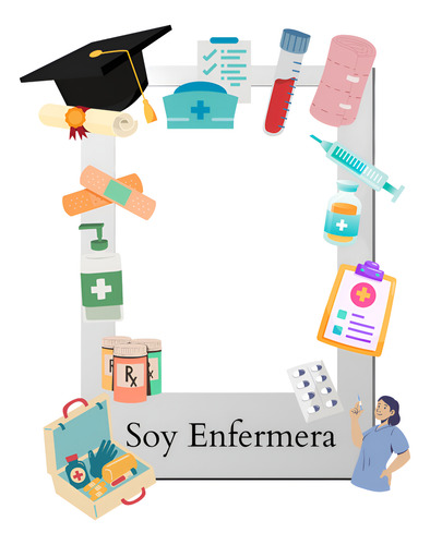 Cartel Marco Selfie Para Graduación O Recibida Enfermera