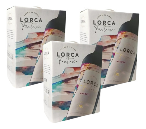 Vino Lorca Fantasia Malbec Bag In Box Caja 3x3 Lts 