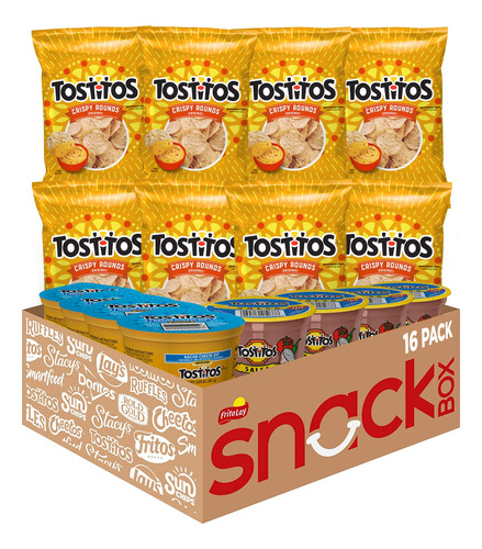 Chips Tostitos Rounds Y Salsa De Queso Para Nachos 16 Unidad