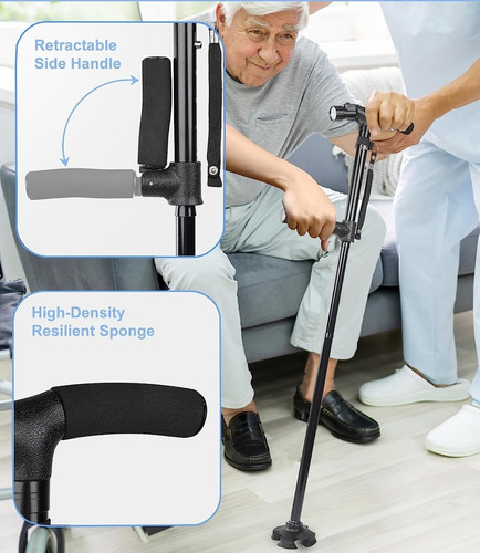 Bastón Plegable Telescópico Para Ancianos 5 Niveles