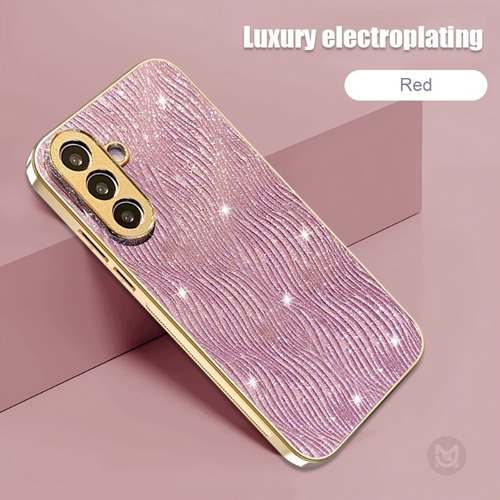 Funda Para Samsung Galaxy A17 A07 A56 A36 A26 A16 A06 A55, Chapada Con Purpurina, Lente De Cámara, Protección A Prueba De Golpes