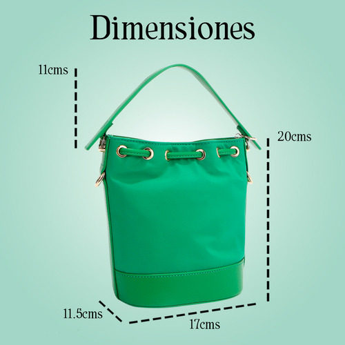 Bolsa De Jareta De Nicole Lee De Nylon Con Parches Ss25 Acabado de los herrajes Níquel Color Verde Correa de hombro Color Patch Diseño de la tela Color Patch