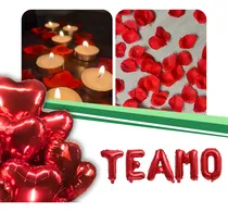 Comprar Kit Romântico 300 Pétalas + 10 Velas + 06 Balões + 01 Te Amo