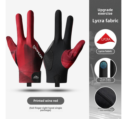 Dedo Completo Xg76 Negro Y Rojo (mano Derecha) - Profesional