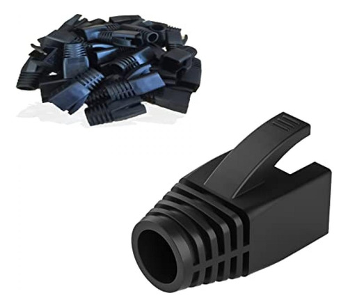 Cubre Ficha Conector  Rj45 Cat6a Cat7  Negro X 50u